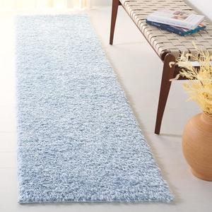 SAFAVIEH Lindsay Shag Collection Area Rug – 9′ x 12′, Beige, Modern Design, 2-inch Thick, Ideal for the Living Room, Dining, Bedroom (LNS560B)(Aqua)