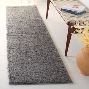 SAFAVIEH Lindsay Shag Collection Area Rug – 9′ x 12′, Beige, Modern Design, 2-inch Thick, Ideal for the Living Room, Dining, Bedroom (LNS560B)(Dark Grey)