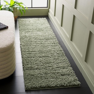 SAFAVIEH Lindsay Shag Collection Area Rug – 9′ x 12′, Beige, Modern Design, 2-inch Thick, Ideal for the Living Room, Dining, Bedroom (LNS560B)(Green)