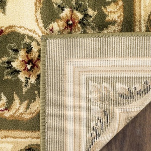 SAFAVIEH Lyndhurst Collection Area Rug – 8′ x 11′, Red & Ivory, Traditional European Medallion Design, Non-Shedding & Easy Care, Ideal for High Traffic Areas in Living Room, Bedroom (LNH218C)(Sage/Ivory)