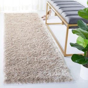SAFAVIEH Paris Shag Collection Area Rug – 9′ x 12′, Dark Beige, Handmade Silken Glam, 2-inch Thick Ideal for High Traffic Areas in Living Room, Bedroom (SG512T)(Dark Beige)