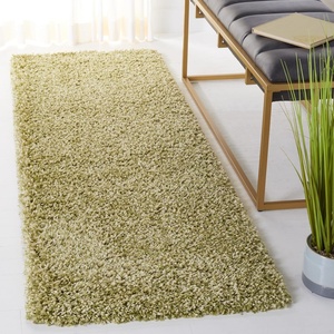 SAFAVIEH Santa Monica Shag Collection 8′ x 10′ Navy SGN725 Solid Non-Shedding Living Room Bedroom Dining Room Entryway Plush 2-inch Thick Area Rug(Green)