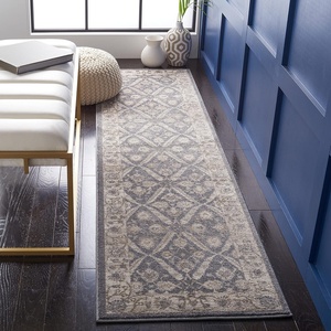 SAFAVIEH Sofia Collection Area Rug – 9′ x 12′, Blue & Beige, Vintage Oriental Distressed Design, Non-Shedding & Easy Care, Ideal for High Traffic Areas in Living Room, Bedroom (SOF378C)(Dark Grey/Beige)