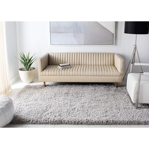 SAFAVIEH Supreme Shag Collection 8′ x 10′ Light Blue SGS621D Handmade Solid 1.5-inch Thick Area Rug(Silver)