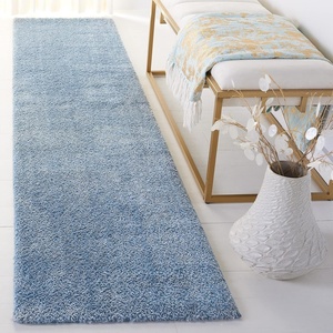 SAFAVIEH Tahoe Shag Collection Area Rug – 9′ x 12′, Beige, Solid Design, Non-Shedding & Easy Care, 1.2-inch Thick Ideal for High Traffic Areas in Living Room, Bedroom (THO670B)(Blue)