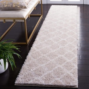 SAFAVIEH Tahoe Shag Collection Area Rug – 9′ x 12′, Black & White, Trellis Design, Non-Shedding & Easy Care, 1.2-inch Thick Ideal for High Traffic Areas in Living Room, Bedroom (THO675Z)(Silver/White)