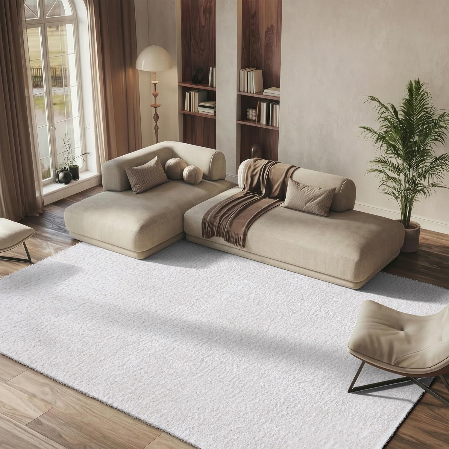 image:imageSAFAVIEH Area Rug 8x10 Cloud Shag Collection Large White Modern Design NonShedding amp Easy Cleaning Ultra Plush Thick Pile Ideal for Living Room Bedroom Dining Space CLD112AWhite