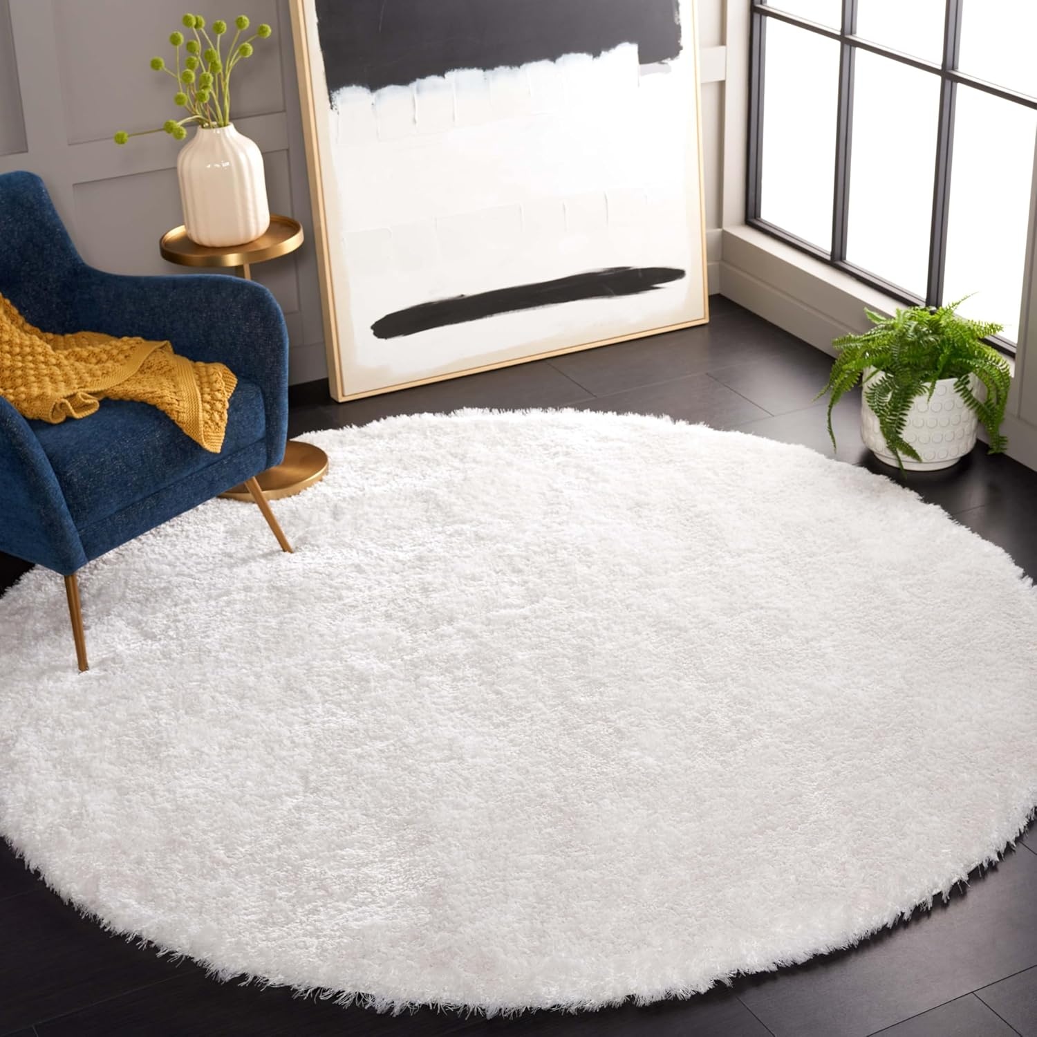 image:imageSAFAVIEH Area Rug 8x10 Cloud Shag Collection Large White Modern Design NonShedding amp Easy Cleaning Ultra Plush Thick Pile Ideal for Living Room Bedroom Dining Space CLD112AWhite