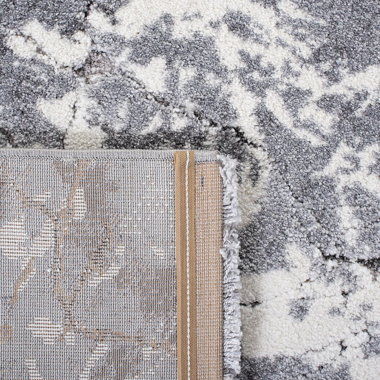 image:imageSAFAVIEH Area Rug 8x10 Cyrus Shag Collection Large Grey amp Ivory Modern Abstract Design NonShedding amp Easy Cleaning Ideal for Living Room Bedroom Office Dining Space CYR122FGreyIvory
