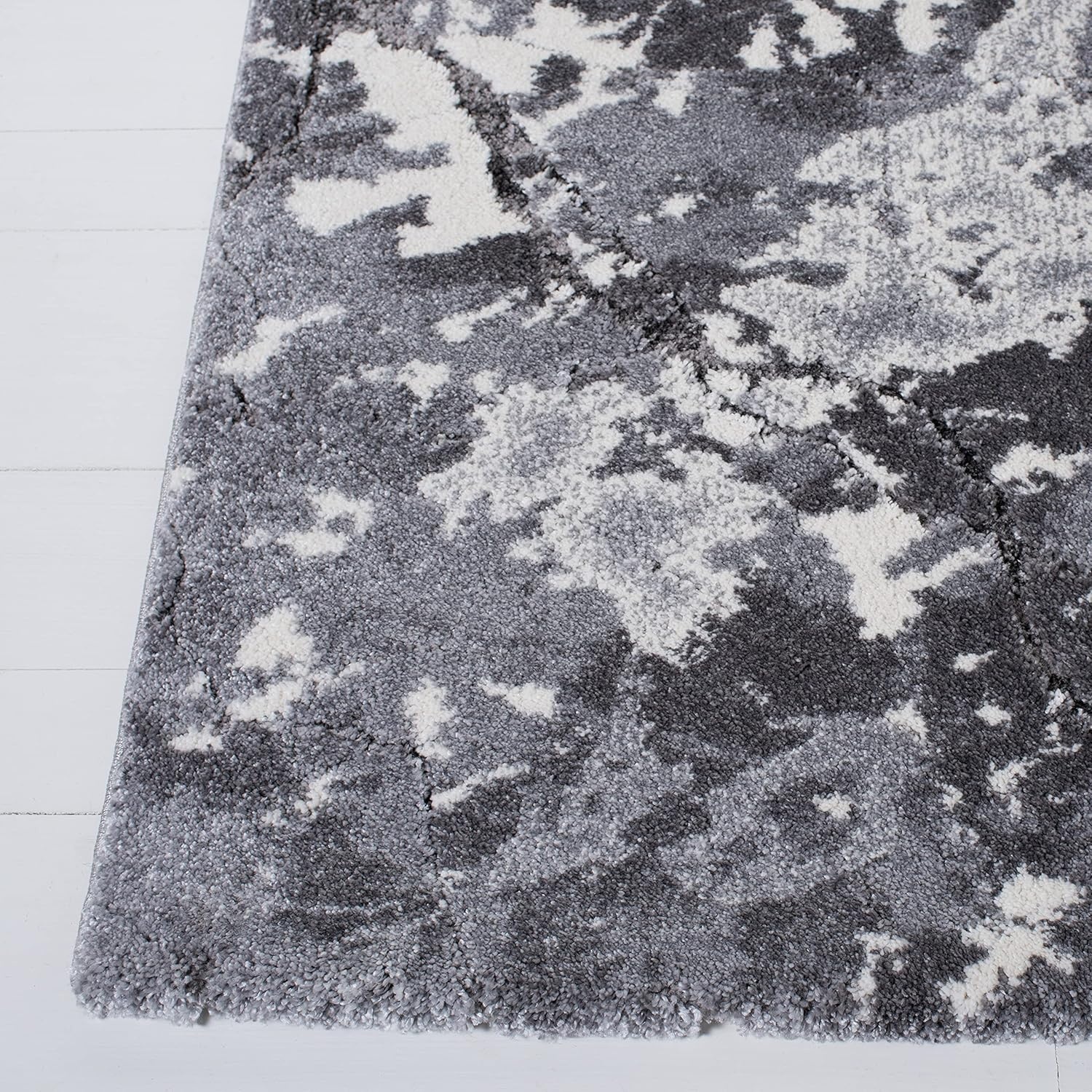 image:imageSAFAVIEH Area Rug 8x10 Cyrus Shag Collection Large Grey amp Ivory Modern Abstract Design NonShedding amp Easy Cleaning Ideal for Living Room Bedroom Office Dining Space CYR122FGreyIvory