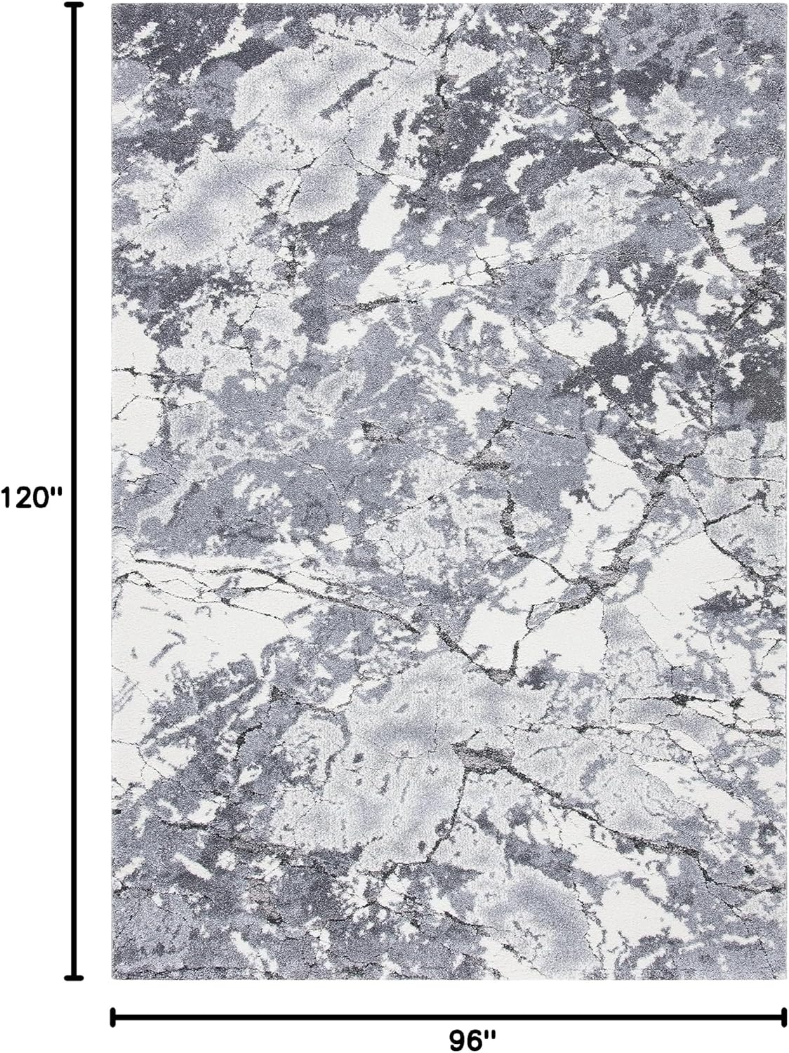 image:imageSAFAVIEH Area Rug 8x10 Cyrus Shag Collection Large Grey amp Ivory Modern Abstract Design NonShedding amp Easy Cleaning Ideal for Living Room Bedroom Office Dining Space CYR122FGreyIvory
