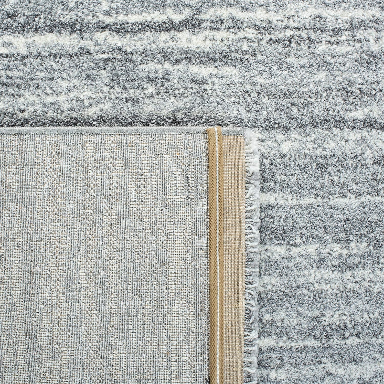 image:imageSAFAVIEH Area Rug 8x10 Cyrus Shag Collection Large Grey amp Ivory Modern Abstract Design NonShedding amp Easy Cleaning Ideal for Living Room Bedroom Office Dining Space CYR128FGreyIvory