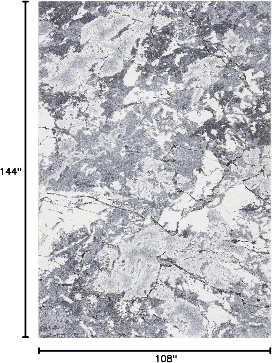 image:imageSAFAVIEH Area Rug 8x10 Cyrus Shag Collection Large Grey amp Ivory Modern Abstract Design NonShedding amp Easy Cleaning Ideal for Living Room Bedroom Office Dining Space CYR122FGreyIvory