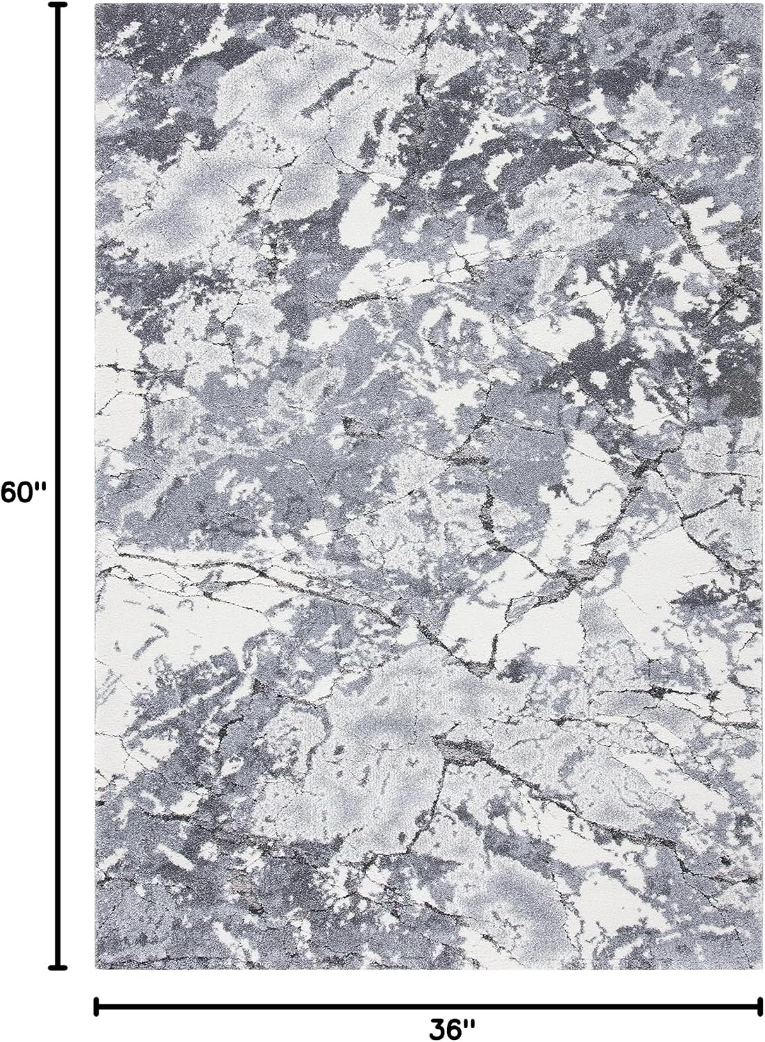 image:imageSAFAVIEH Area Rug 8x10 Cyrus Shag Collection Large Grey amp Ivory Modern Abstract Design NonShedding amp Easy Cleaning Ideal for Living Room Bedroom Office Dining Space CYR122FGreyIvory