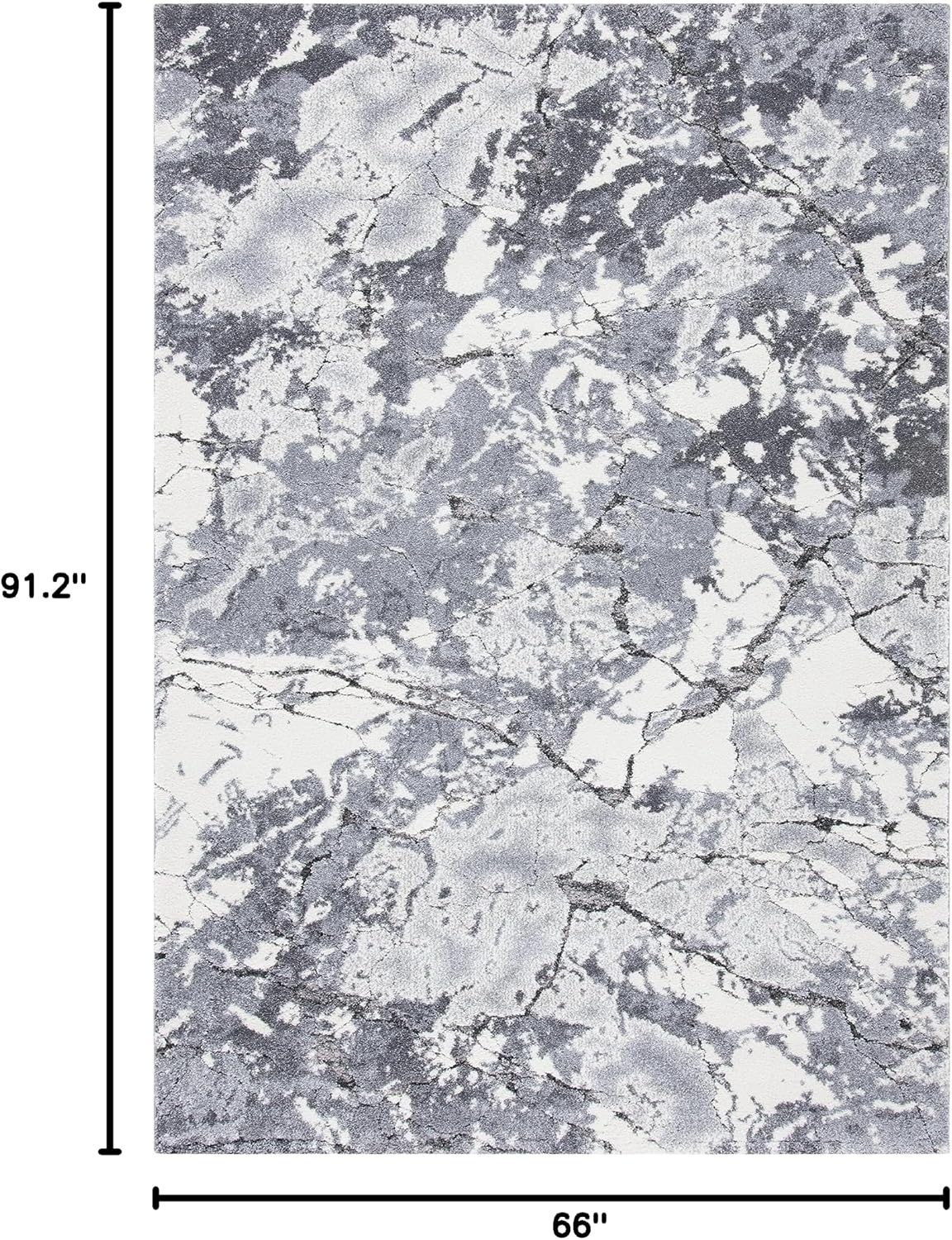 image:imageSAFAVIEH Area Rug 8x10 Cyrus Shag Collection Large Grey amp Ivory Modern Abstract Design NonShedding amp Easy Cleaning Ideal for Living Room Bedroom Office Dining Space CYR122FGreyIvory