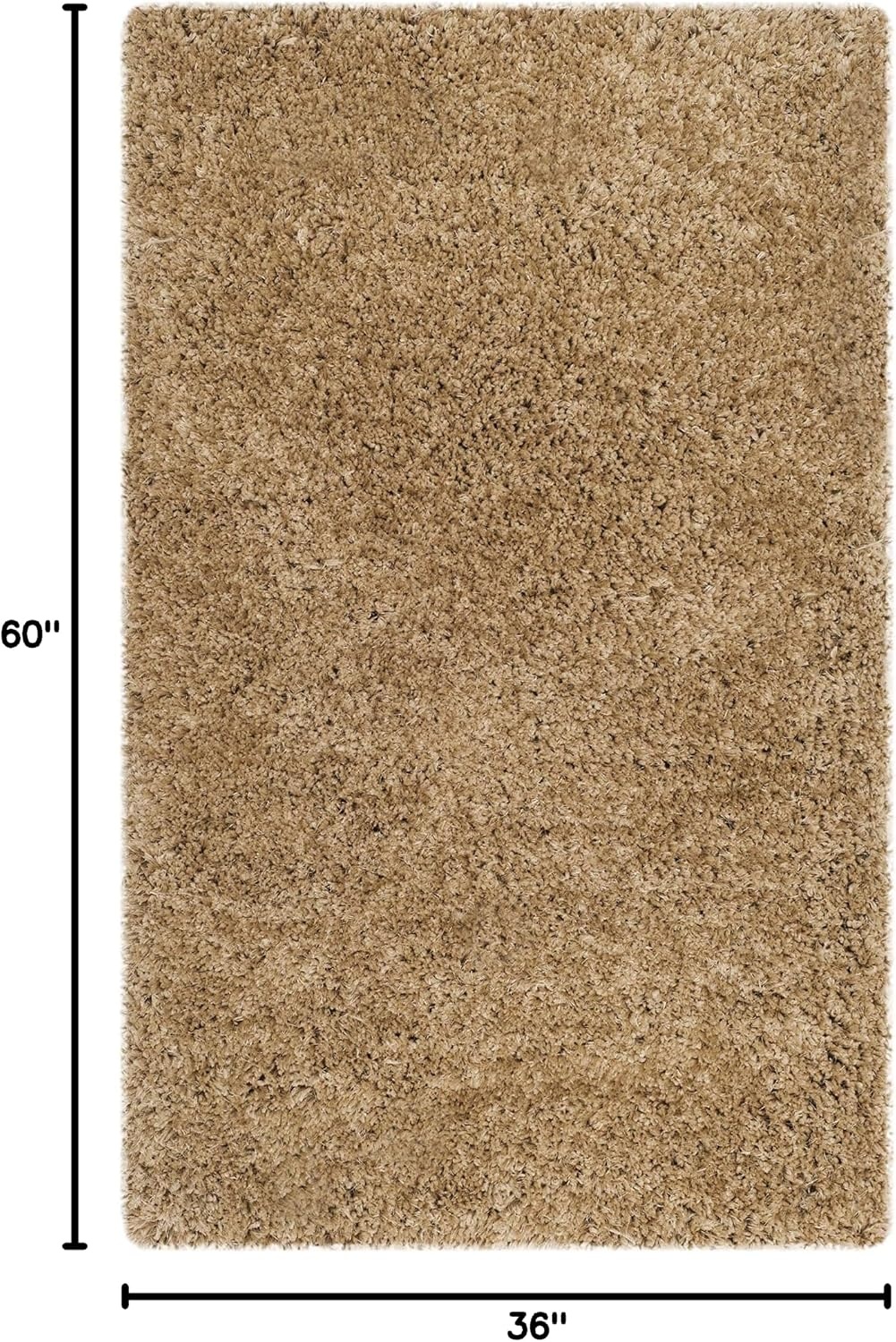 image:imageSAFAVIEH Area Rug 8x10 Express Shag Collection Large Silver Handmade Ultra Plush Thick Pile Ideal for Living Room Bedroom Dining Space SGE620CBeige