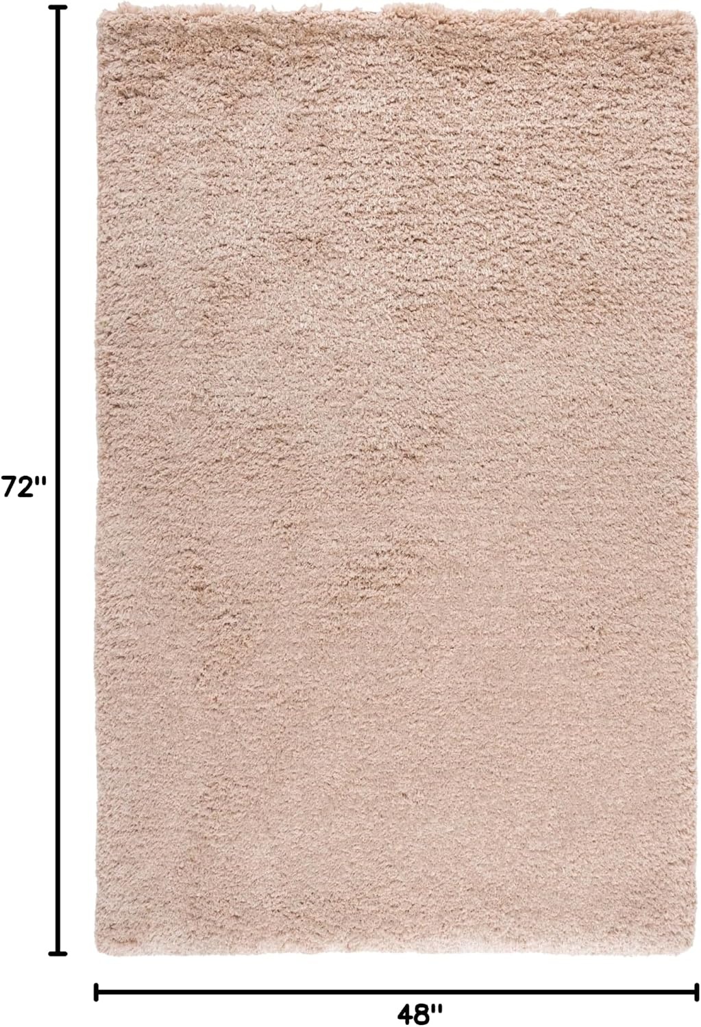 image:imageSAFAVIEH Area Rug 8x10 Express Shag Collection Large Silver Handmade Ultra Plush Thick Pile Ideal for Living Room Bedroom Dining Space SGE620CBeige