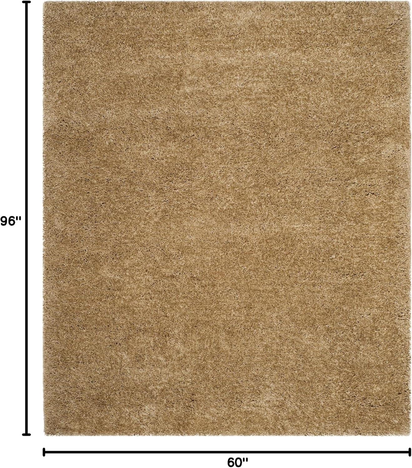 image:imageSAFAVIEH Area Rug 8x10 Express Shag Collection Large Silver Handmade Ultra Plush Thick Pile Ideal for Living Room Bedroom Dining Space SGE620CBeige