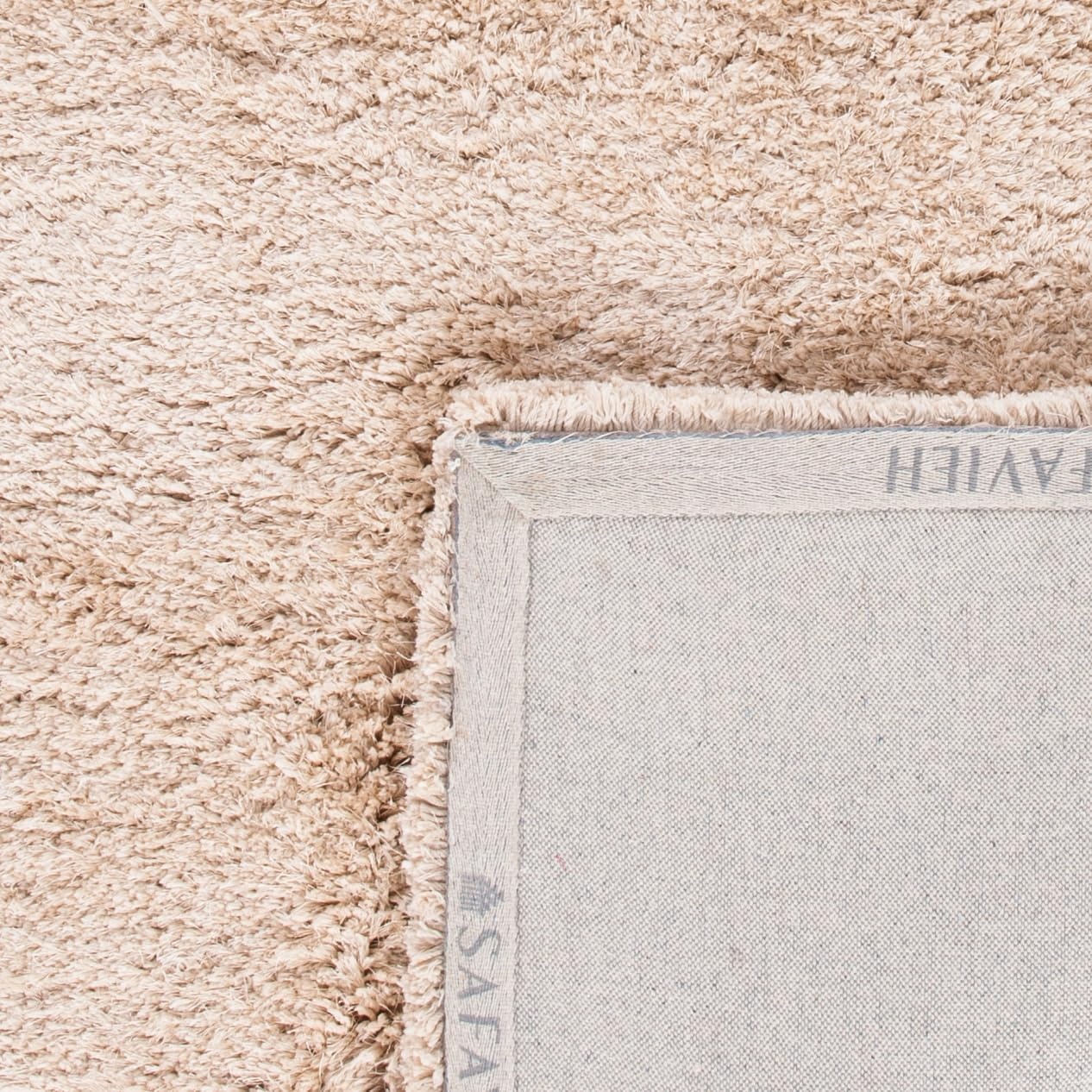 image:imageSAFAVIEH Area Rug 8x10 Express Shag Collection Large Silver Handmade Ultra Plush Thick Pile Ideal for Living Room Bedroom Dining Space SGE620CBeige