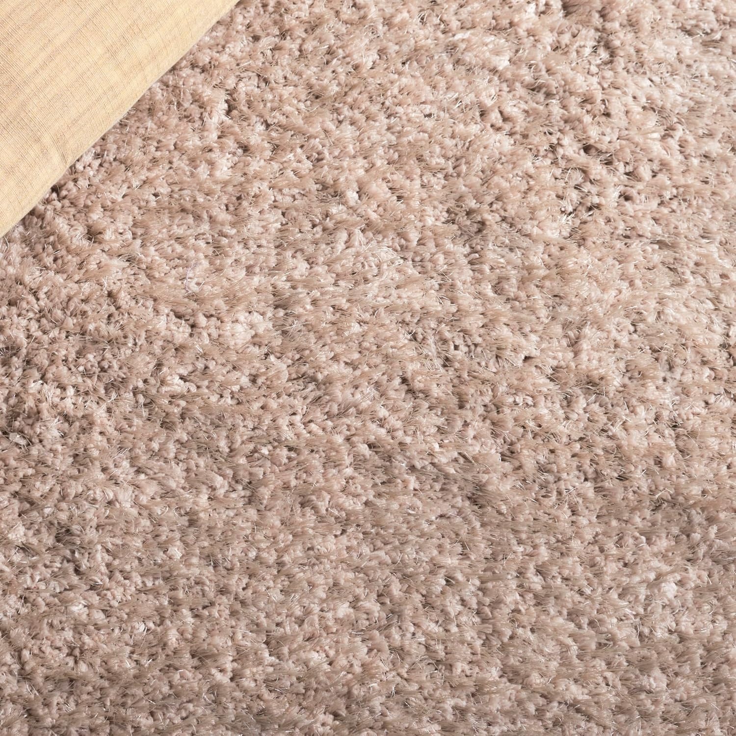image:imageSAFAVIEH Area Rug 8x10 Express Shag Collection Large Silver Handmade Ultra Plush Thick Pile Ideal for Living Room Bedroom Dining Space SGE620CBeige