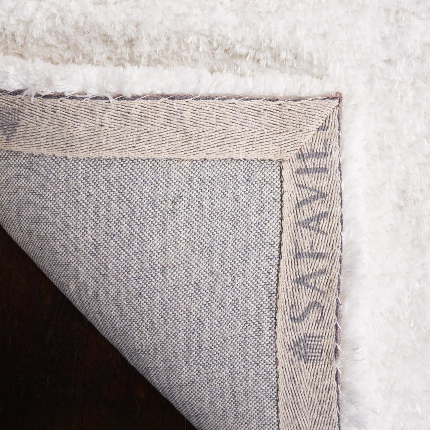 image:imageSAFAVIEH Area Rug 8x10 Express Shag Collection Large Silver Handmade Ultra Plush Thick Pile Ideal for Living Room Bedroom Dining Space SGE620CIvory