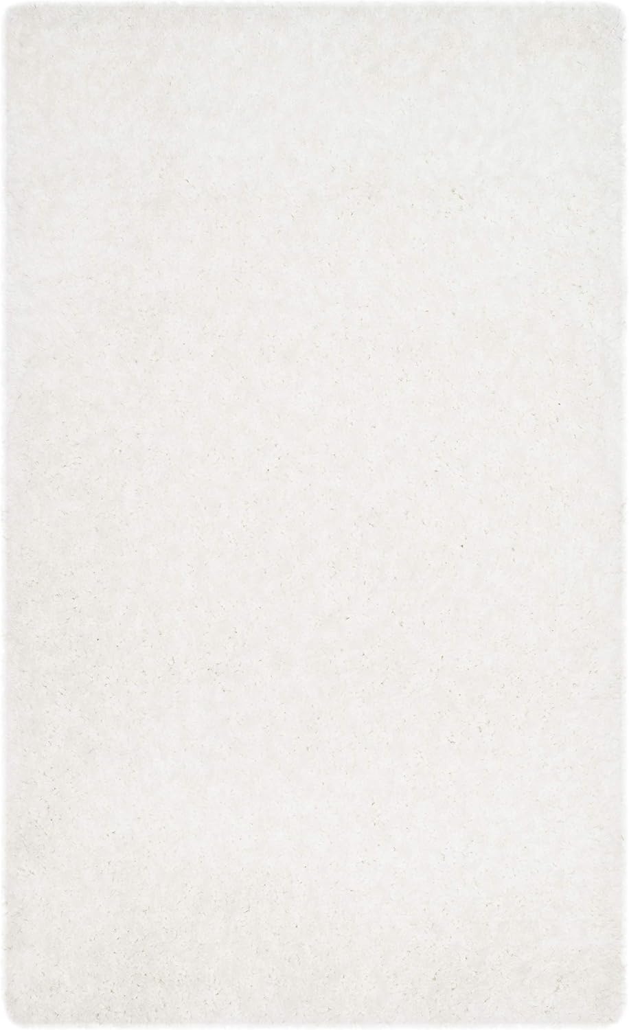image:imageSAFAVIEH Area Rug 8x10 Express Shag Collection Large Silver Handmade Ultra Plush Thick Pile Ideal for Living Room Bedroom Dining Space SGE620CIvory