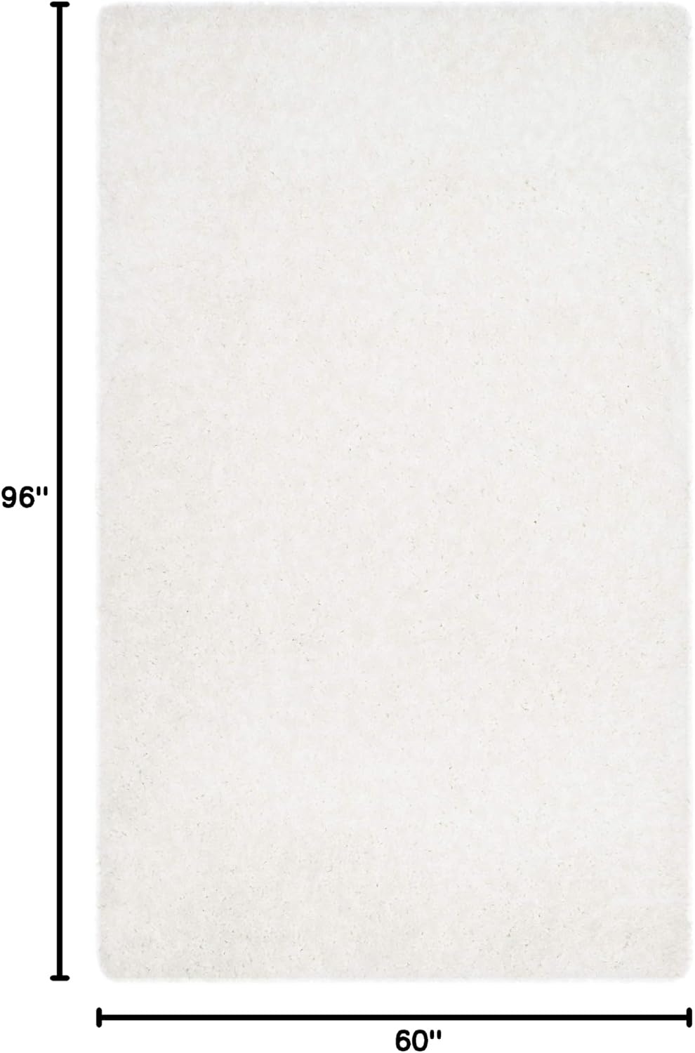 image:imageSAFAVIEH Area Rug 8x10 Express Shag Collection Large Silver Handmade Ultra Plush Thick Pile Ideal for Living Room Bedroom Dining Space SGE620CIvory