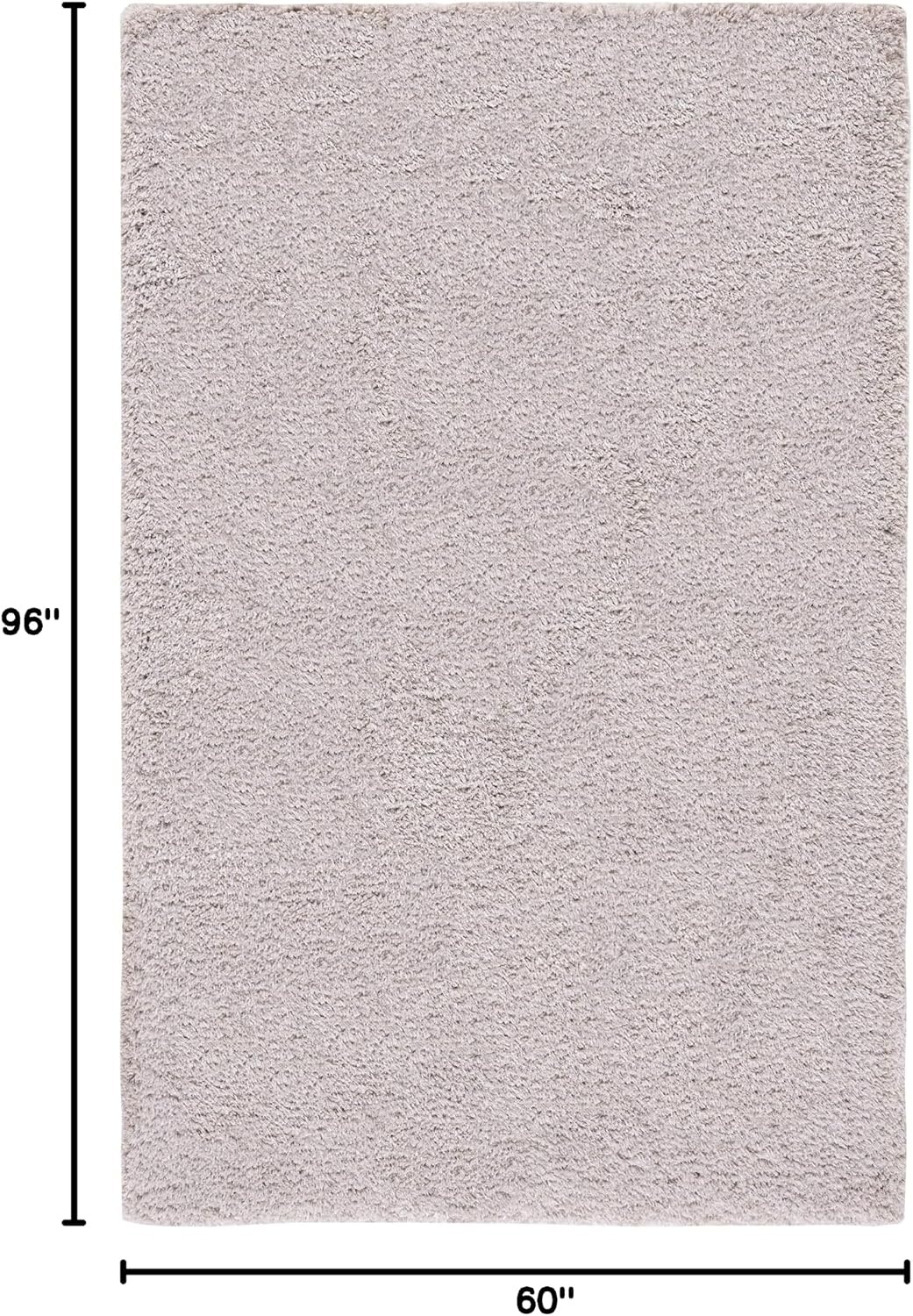 image:imageSAFAVIEH Area Rug 8x10 Express Shag Collection Large Silver Handmade Ultra Plush Thick Pile Ideal for Living Room Bedroom Dining Space SGE620CSilver