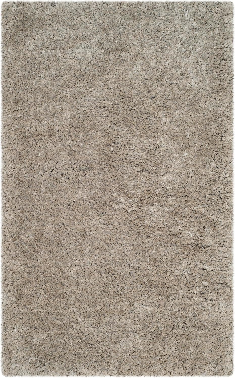 image:imageSAFAVIEH Area Rug 8x10 Express Shag Collection Large Silver Handmade Ultra Plush Thick Pile Ideal for Living Room Bedroom Dining Space SGE620CSilver