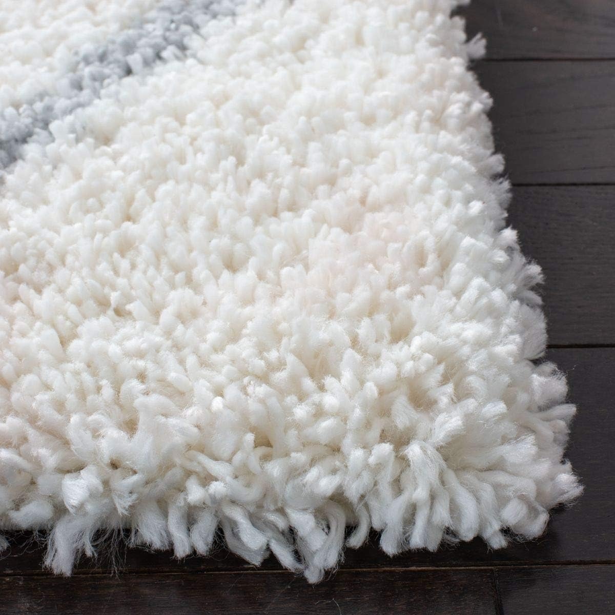 image:imageSAFAVIEH Area Rug 8x10 Fontana Shag Collection Large Grey amp Cream Trellis Pattern NonShedding amp Easy Cleaning Ultra Plush Thick Pile Ideal for Living Room Bedroom Dining Space FNT815GCreamGrey