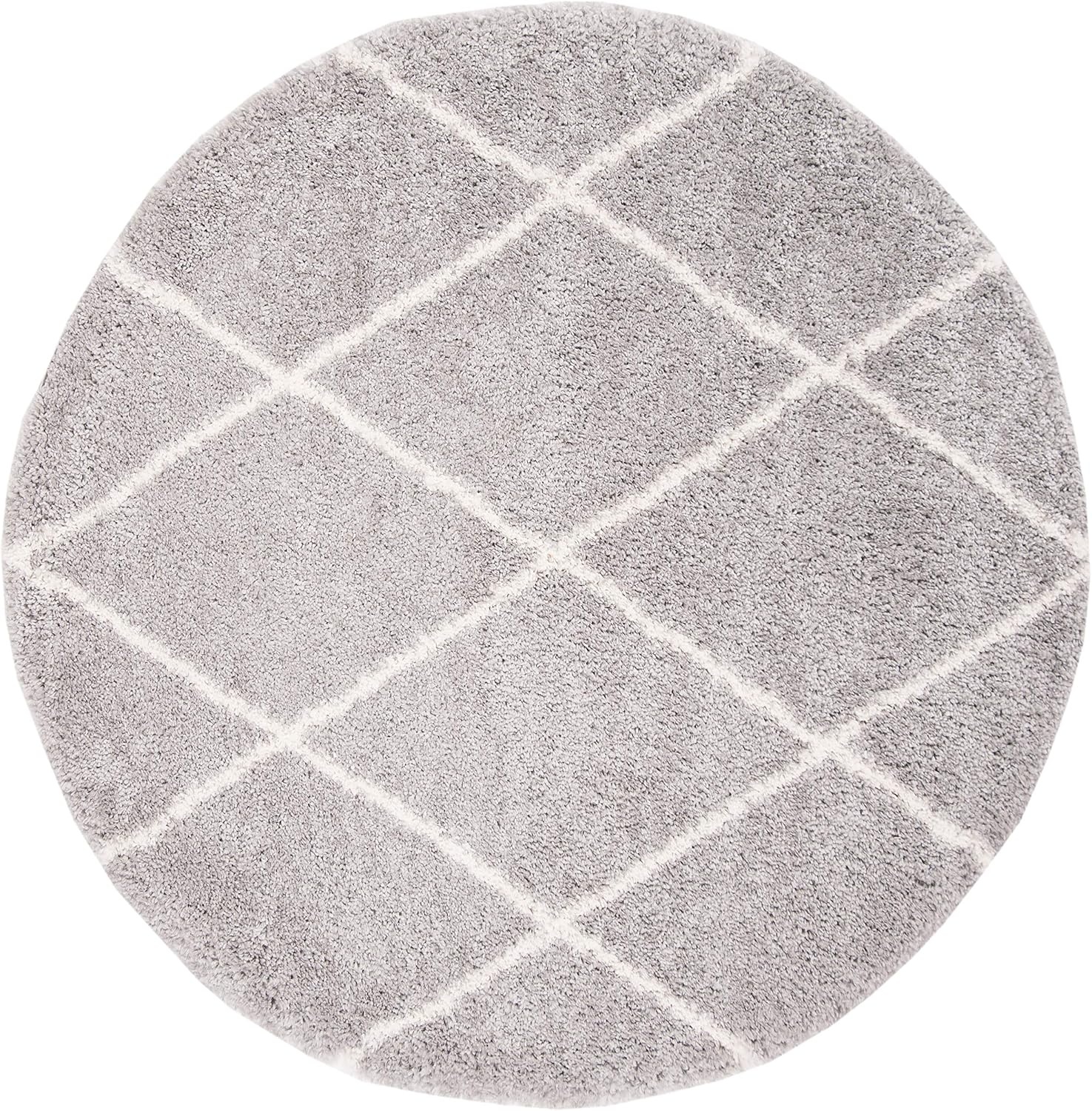 image:imageSAFAVIEH Area Rug 8x10 Fontana Shag Collection Large Grey amp Cream Trellis Pattern NonShedding amp Easy Cleaning Ultra Plush Thick Pile Ideal for Living Room Bedroom Dining Space FNT815GGreyCream