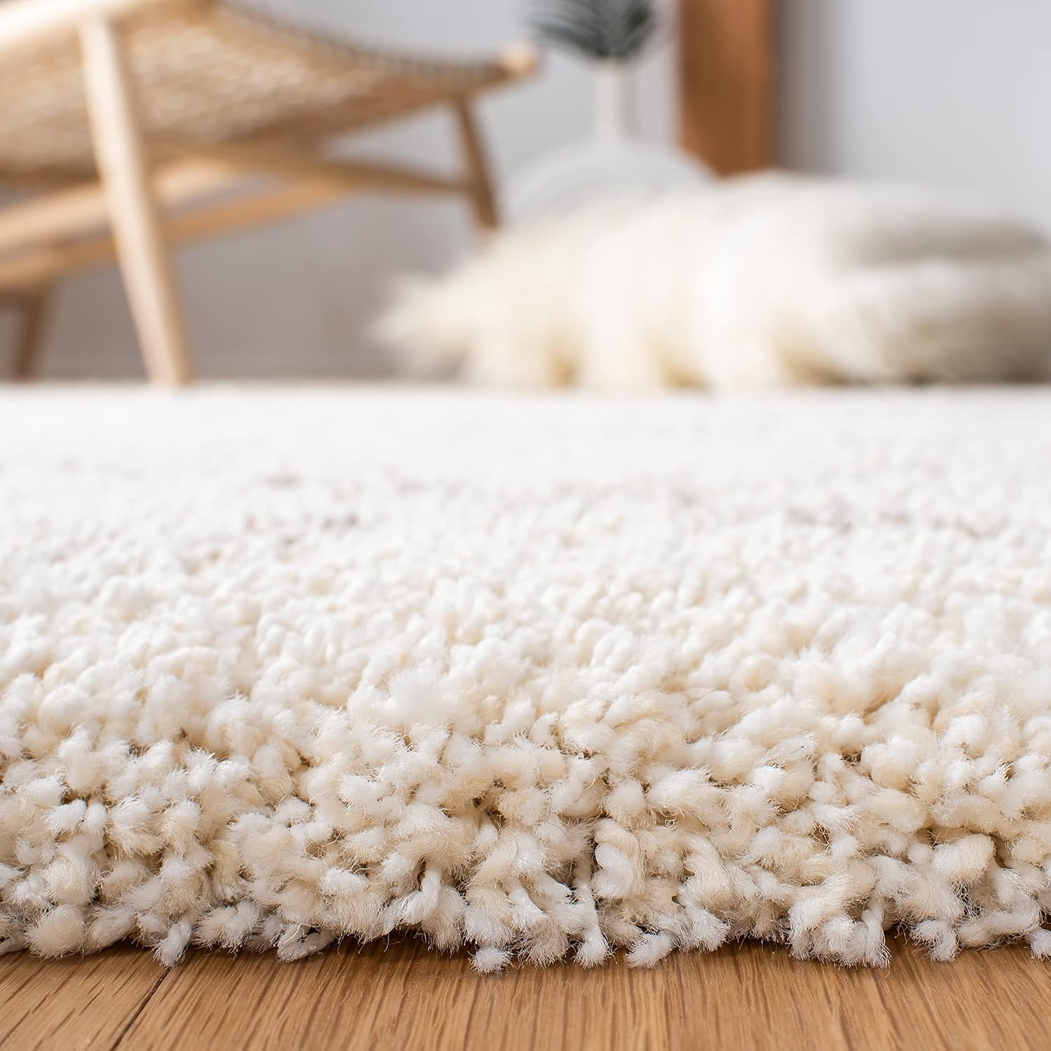 image:imageSAFAVIEH Area Rug 8x10 Hudson Shag Collection Large Ivory amp Grey Trellis Pattern NonShedding amp Easy Cleaning Ultra Plush Thick Pile Ideal for Living Room Bedroom Dining Space SGH222DIvoryBeige