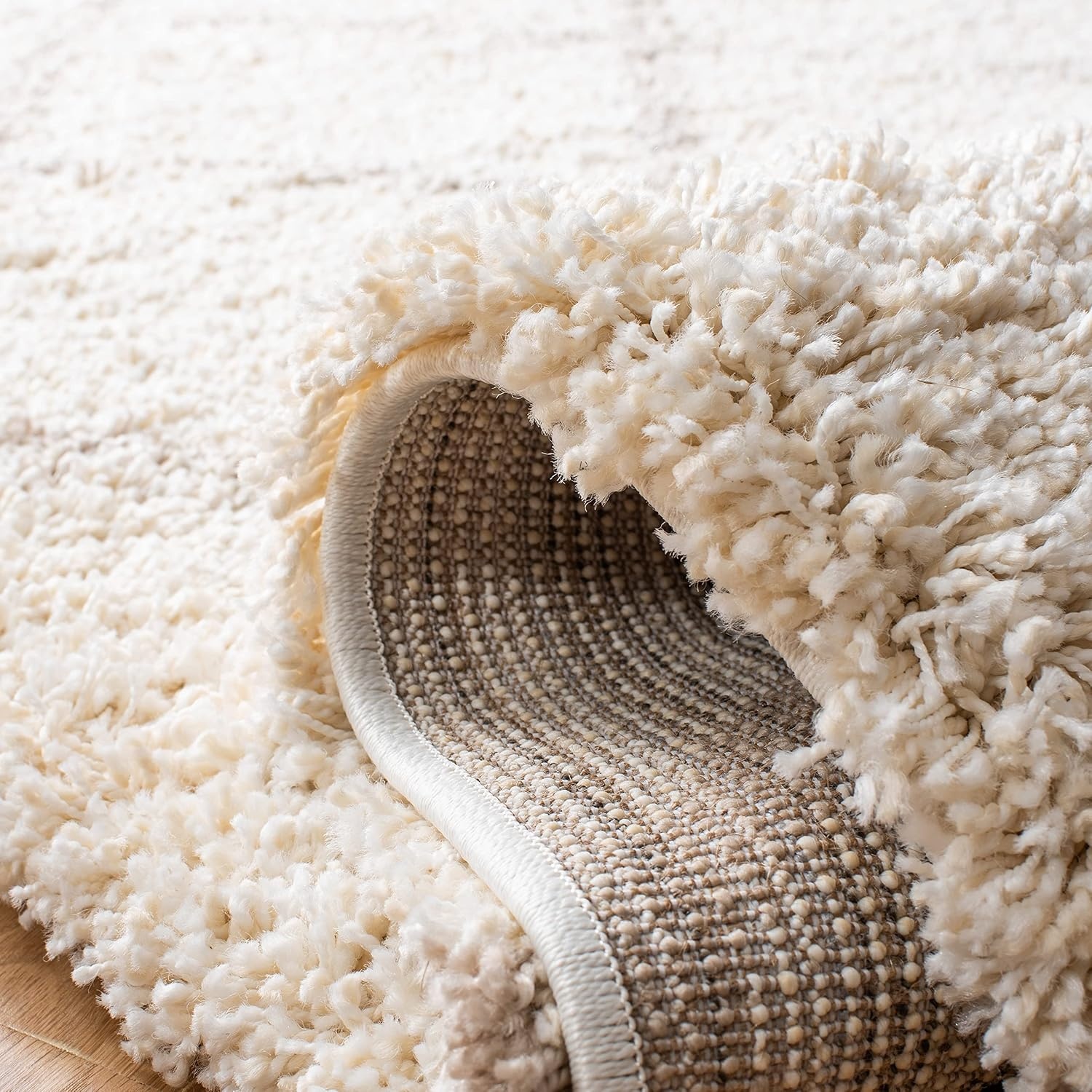 image:imageSAFAVIEH Area Rug 8x10 Hudson Shag Collection Large Ivory amp Grey Trellis Pattern NonShedding amp Easy Cleaning Ultra Plush Thick Pile Ideal for Living Room Bedroom Dining Space SGH222DIvoryBeige