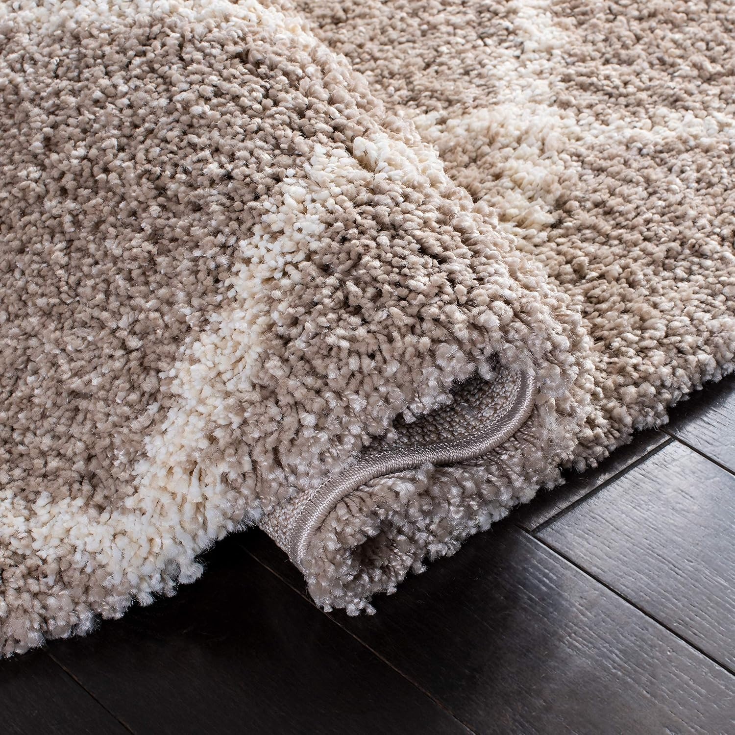 image:imageSAFAVIEH Area Rug 8x10 Hudson Shag Collection Large Ivory amp Grey Trellis Pattern NonShedding amp Easy Cleaning Ultra Plush Thick Pile Ideal for Living Room Bedroom Dining Space SGH222DBeigeIvory