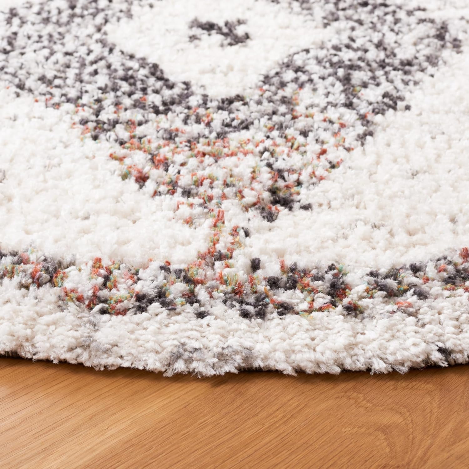 image:imageSAFAVIEH Area Rug 8x10 Jericho Shag Collection Large Ivory amp Black Moroccan Boho Design NonShedding amp Easy Cleaning Plush Thick Pile Ideal for Living Room Bedroom Dining Space JER102AIvoryBlack