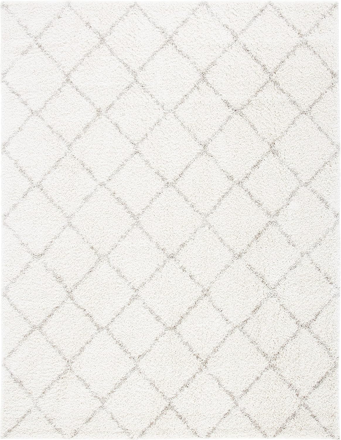 image:imageSAFAVIEH Area Rug 9x12 Arizona Shag Collection Large Ivory amp Beige Trellis Design NonShedding amp Easy to Clean Ideal for Living Room Bedroom Dining Space ASG742A