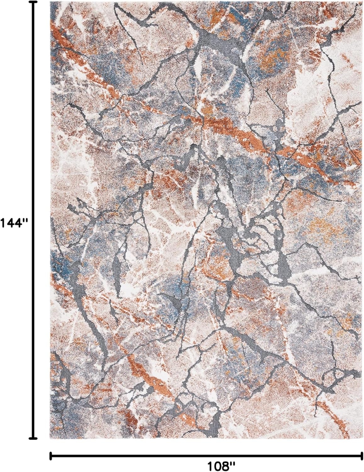 image:imageSAFAVIEH Cyrus Shag Collection Area Rug 9 x 12 Grey amp Rust Modern Abstract Design NonShedding amp Easy Care 08inch Thick Ideal for High Traffic Areas in Living Room Bedroom CYR140FGreyRust