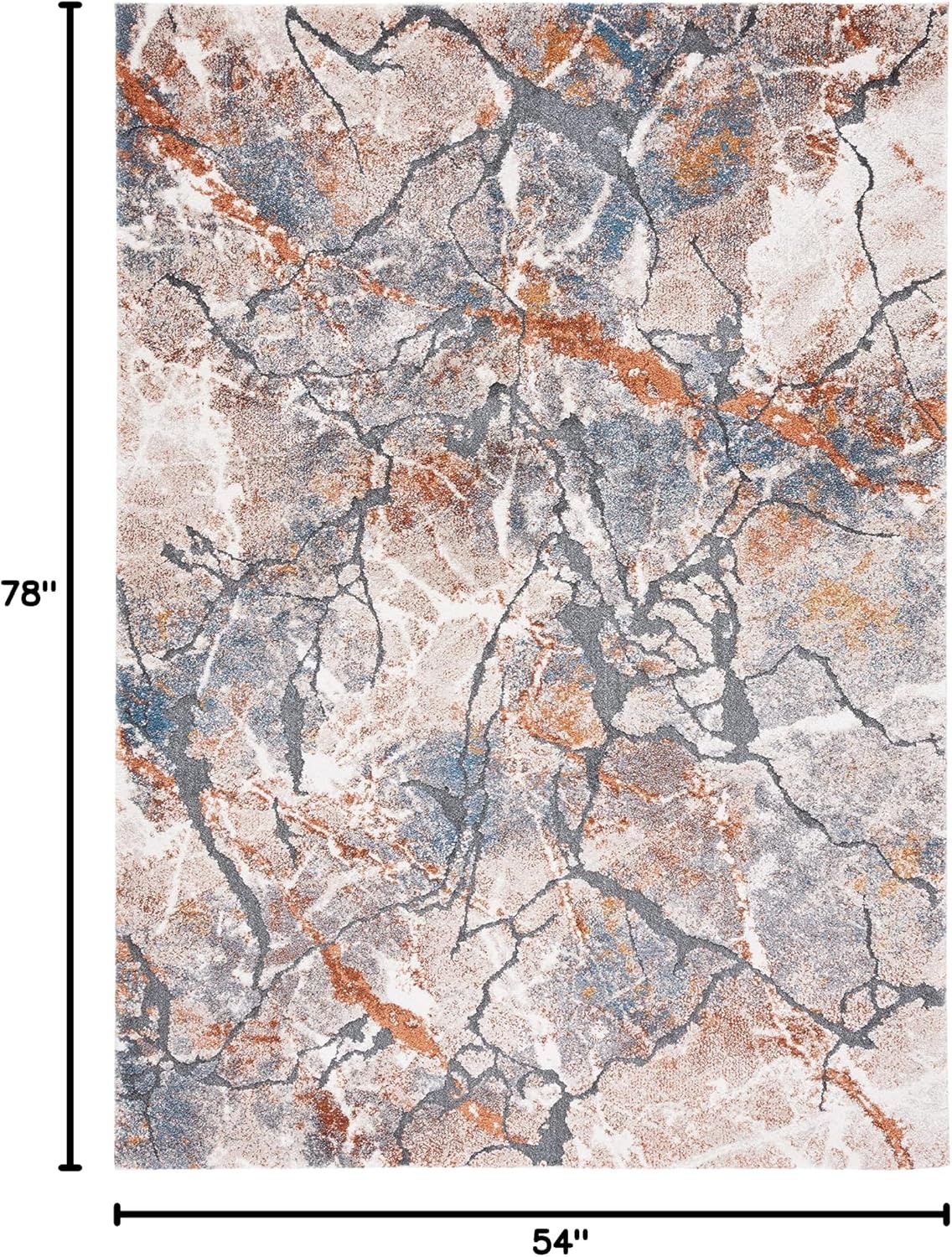 image:imageSAFAVIEH Cyrus Shag Collection Area Rug 9 x 12 Grey amp Rust Modern Abstract Design NonShedding amp Easy Care 08inch Thick Ideal for High Traffic Areas in Living Room Bedroom CYR140FGreyRust