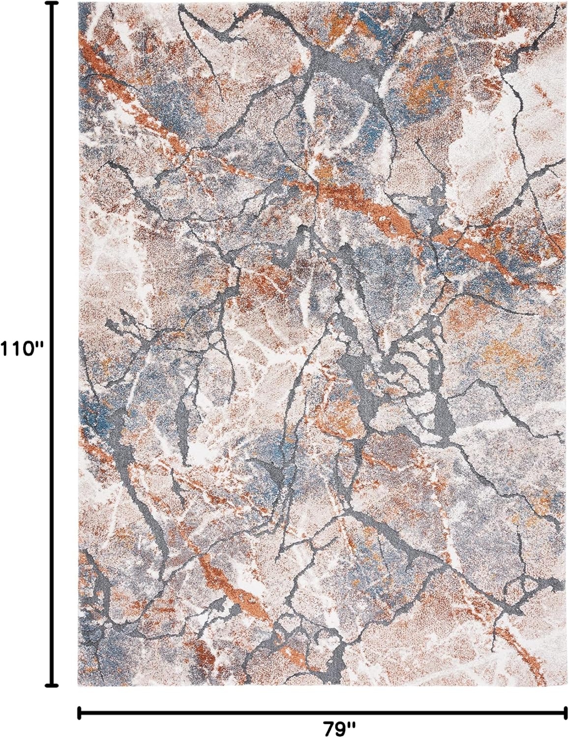 image:imageSAFAVIEH Cyrus Shag Collection Area Rug 9 x 12 Grey amp Rust Modern Abstract Design NonShedding amp Easy Care 08inch Thick Ideal for High Traffic Areas in Living Room Bedroom CYR140FGreyRust