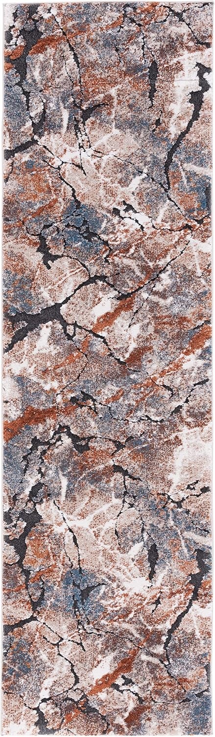 image:imageSAFAVIEH Cyrus Shag Collection Area Rug 9 x 12 Grey amp Rust Modern Abstract Design NonShedding amp Easy Care 08inch Thick Ideal for High Traffic Areas in Living Room Bedroom CYR140FGreyRust