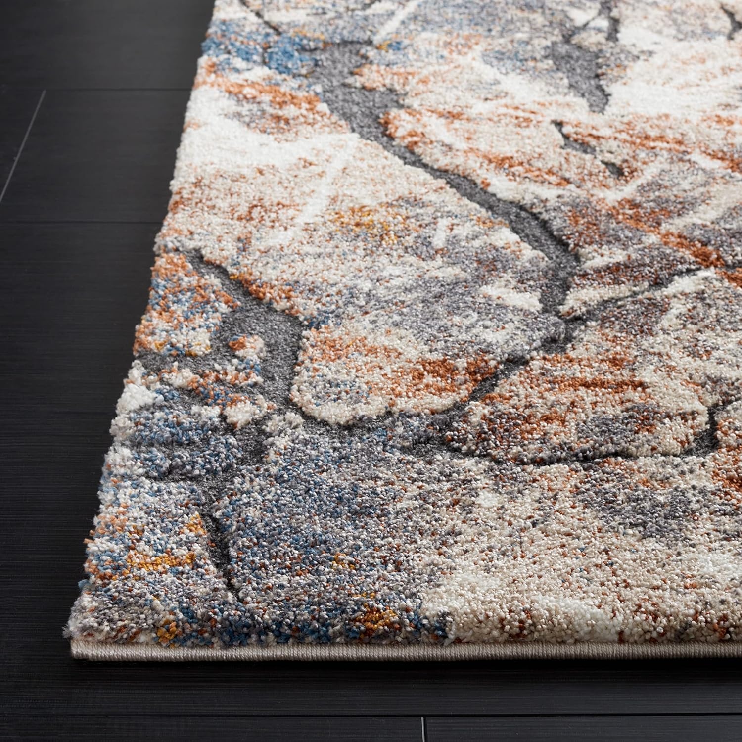 image:imageSAFAVIEH Cyrus Shag Collection Area Rug 9 x 12 Grey amp Rust Modern Abstract Design NonShedding amp Easy Care 08inch Thick Ideal for High Traffic Areas in Living Room Bedroom CYR140FGreyRust