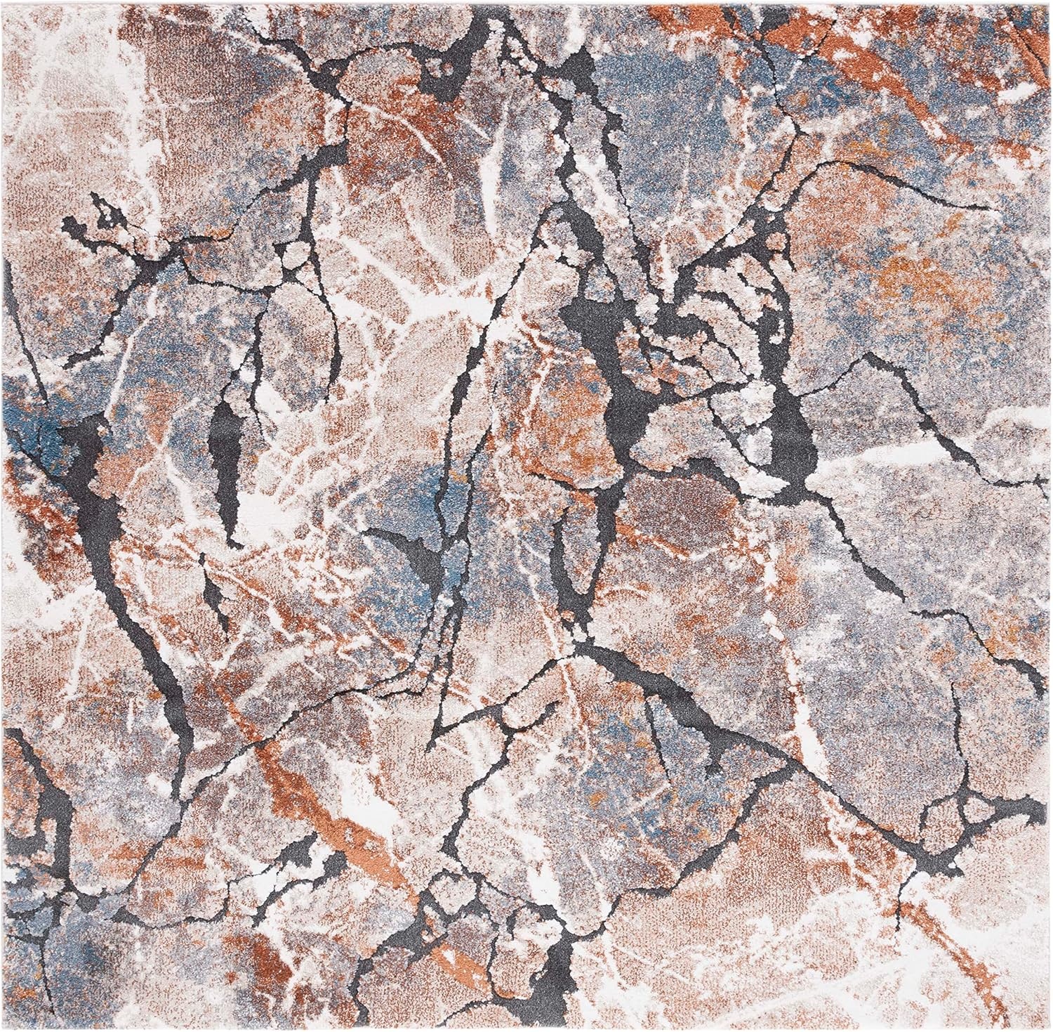 image:imageSAFAVIEH Cyrus Shag Collection Area Rug 9 x 12 Grey amp Rust Modern Abstract Design NonShedding amp Easy Care 08inch Thick Ideal for High Traffic Areas in Living Room Bedroom CYR140FGreyRust