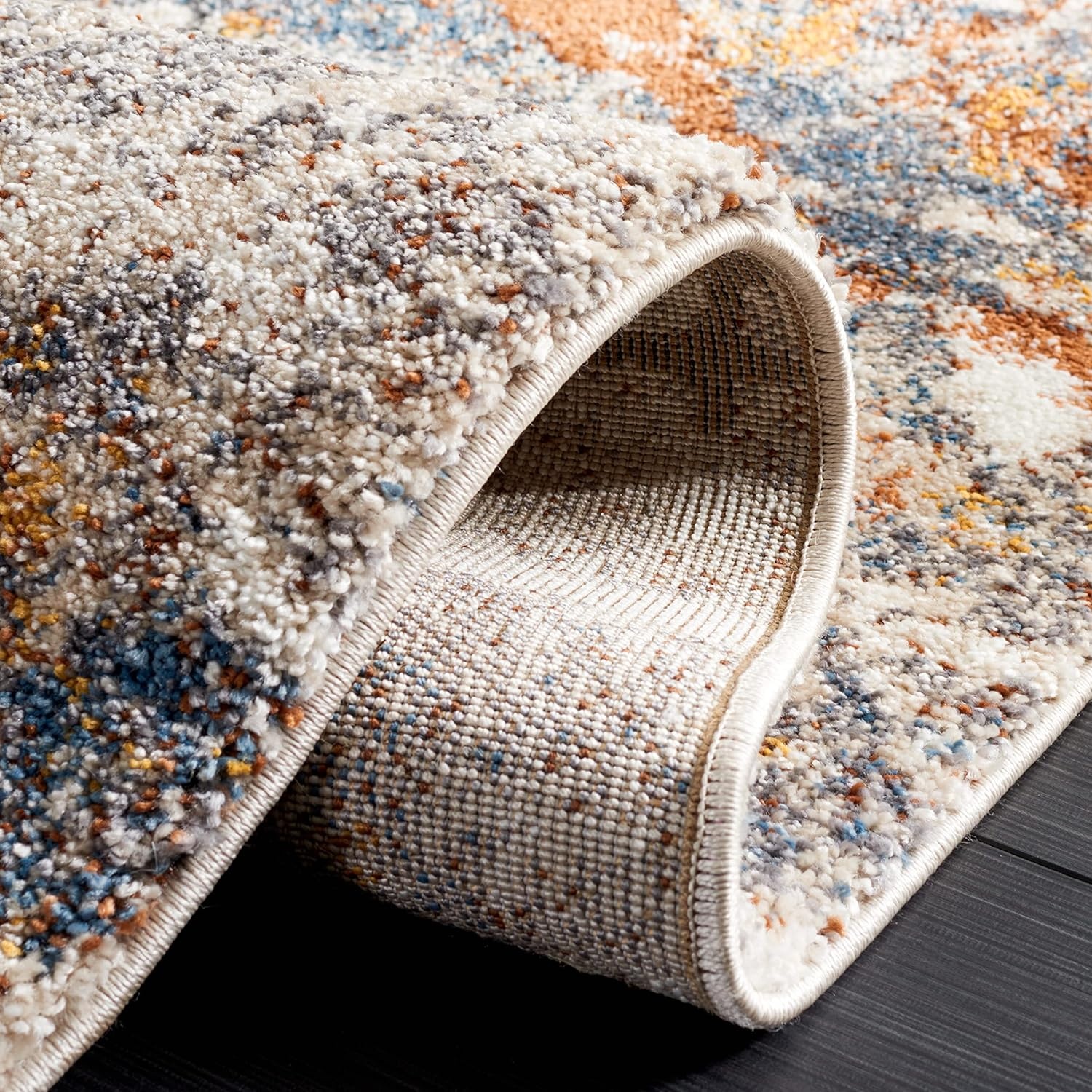 image:imageSAFAVIEH Cyrus Shag Collection Area Rug 9 x 12 Grey amp Rust Modern Abstract Design NonShedding amp Easy Care 08inch Thick Ideal for High Traffic Areas in Living Room Bedroom CYR140FGreyRust