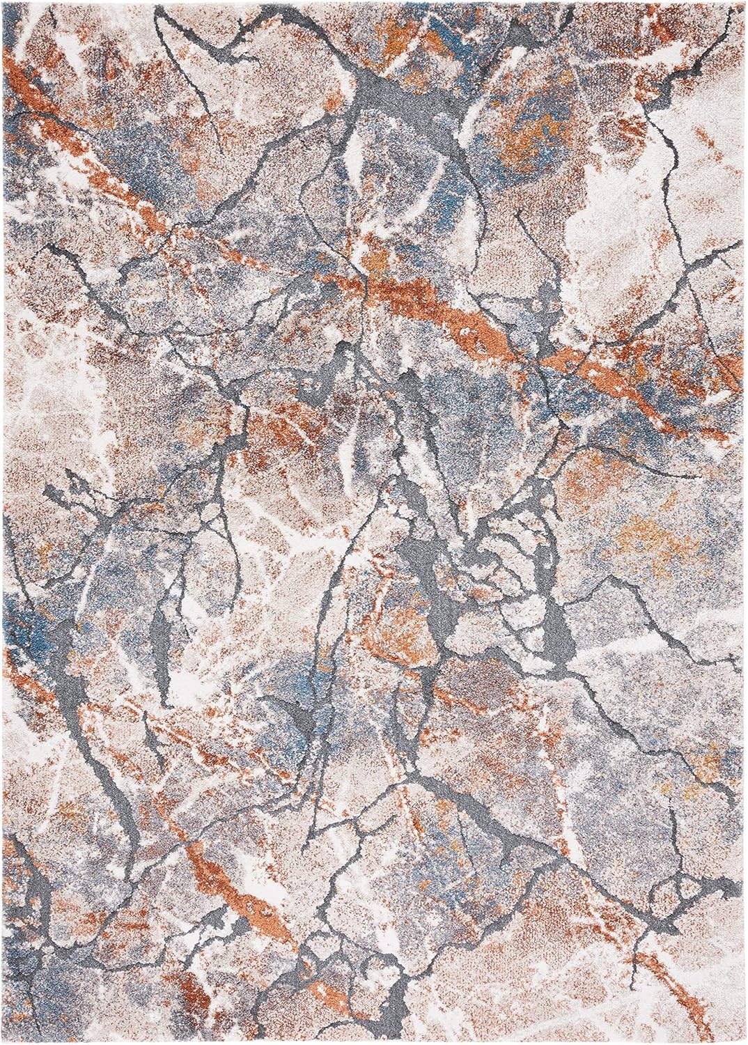 image:imageSAFAVIEH Cyrus Shag Collection Area Rug 9 x 12 Grey amp Rust Modern Abstract Design NonShedding amp Easy Care 08inch Thick Ideal for High Traffic Areas in Living Room Bedroom CYR140FGreyRust