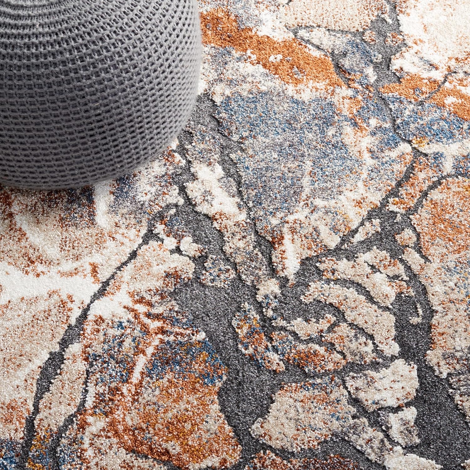 image:imageSAFAVIEH Cyrus Shag Collection Area Rug 9 x 12 Grey amp Rust Modern Abstract Design NonShedding amp Easy Care 08inch Thick Ideal for High Traffic Areas in Living Room Bedroom CYR140FGreyRust