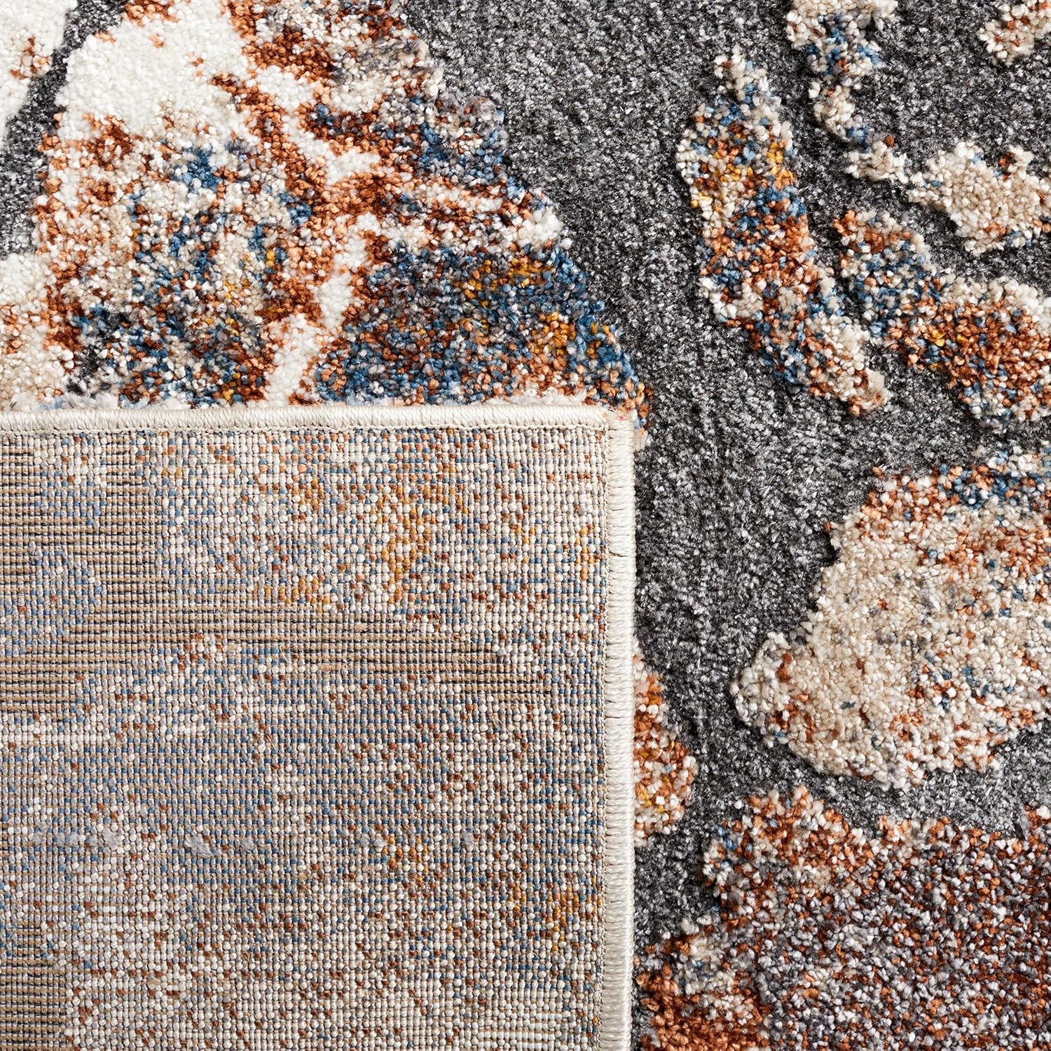 image:imageSAFAVIEH Cyrus Shag Collection Area Rug 9 x 12 Grey amp Rust Modern Abstract Design NonShedding amp Easy Care 08inch Thick Ideal for High Traffic Areas in Living Room Bedroom CYR140FGreyRust