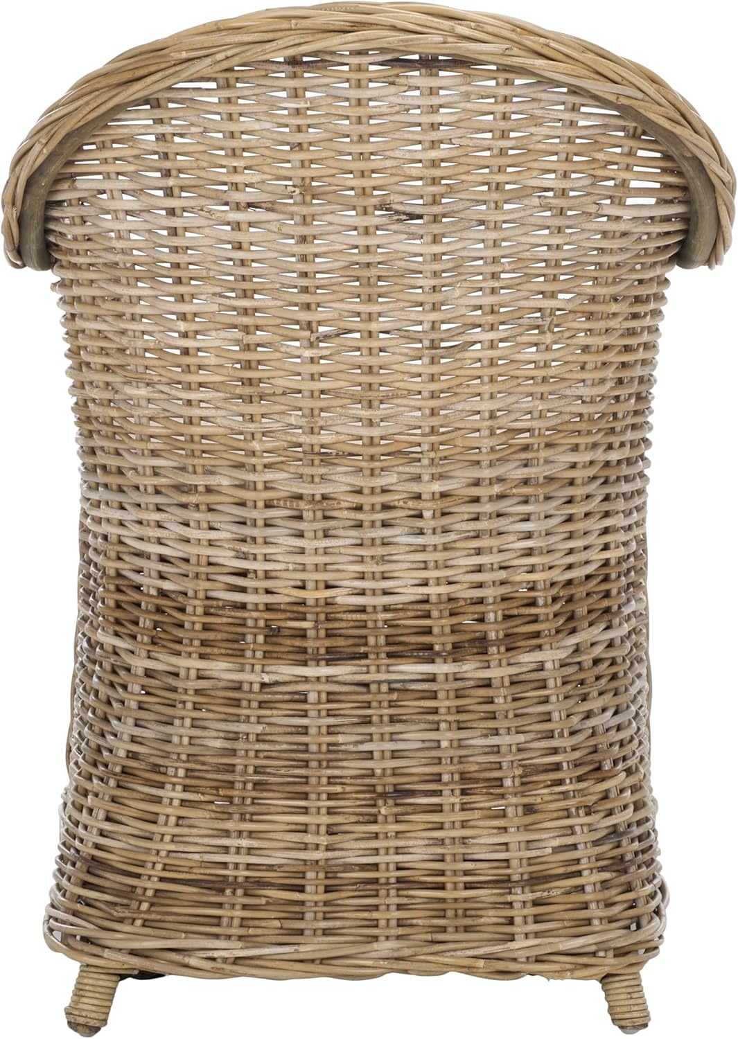 image:imageSAFAVIEH Furniture Zane Club Chair 173 Seat Height Grey Rattan Coastal Woven Design Ideal for Living Room Sunroom Bedroom Fully Assembled SEA7006A