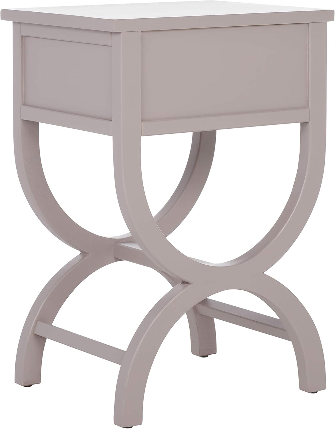 image:imageSAFAVIEH Home Collection Maxine Navy Blue 1Drawer Accent Table Nightstand Bedside Accent Table Fully AssembledGrey