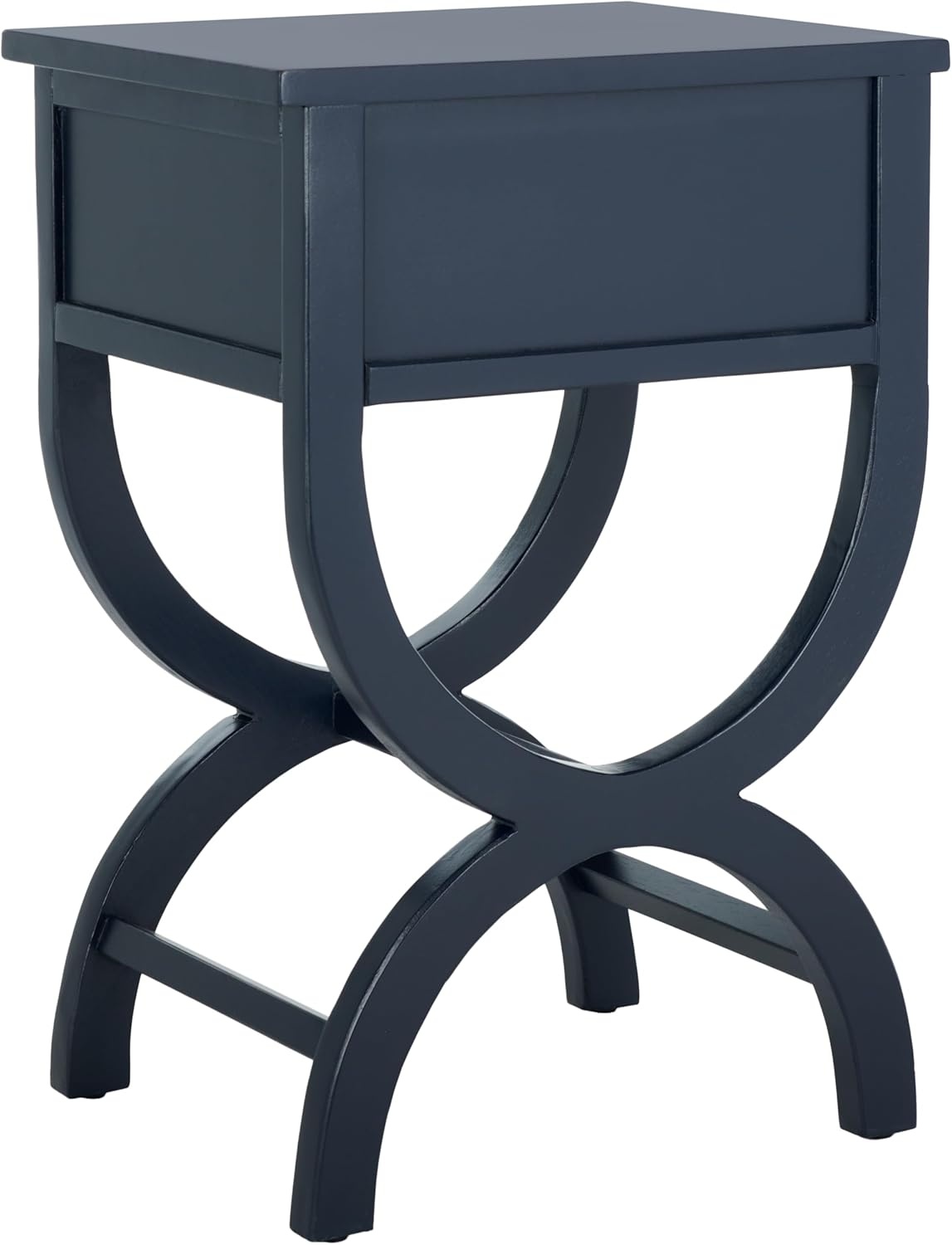 image:imageSAFAVIEH Home Collection Maxine Navy Blue 1Drawer Accent Table Nightstand Bedside Accent Table Fully AssembledNavy