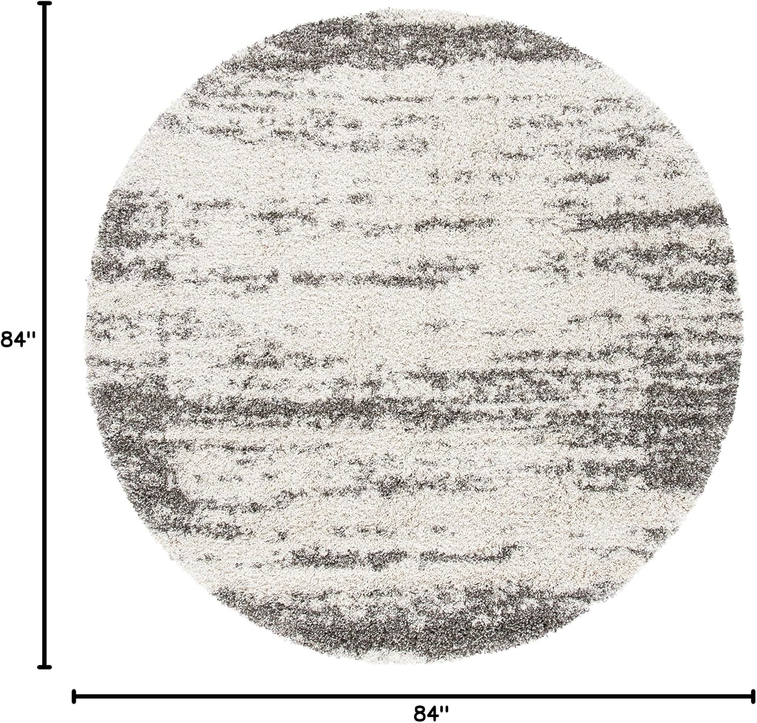 image:imageSAFAVIEH Hudson Shag Collection Area Rug 9 x 12 Ivory amp Grey Abstract Design NonShedding amp Easy Care 2inch Thick Ideal for High Traffic Areas in Living Room Bedroom SGH203AIvoryGrey